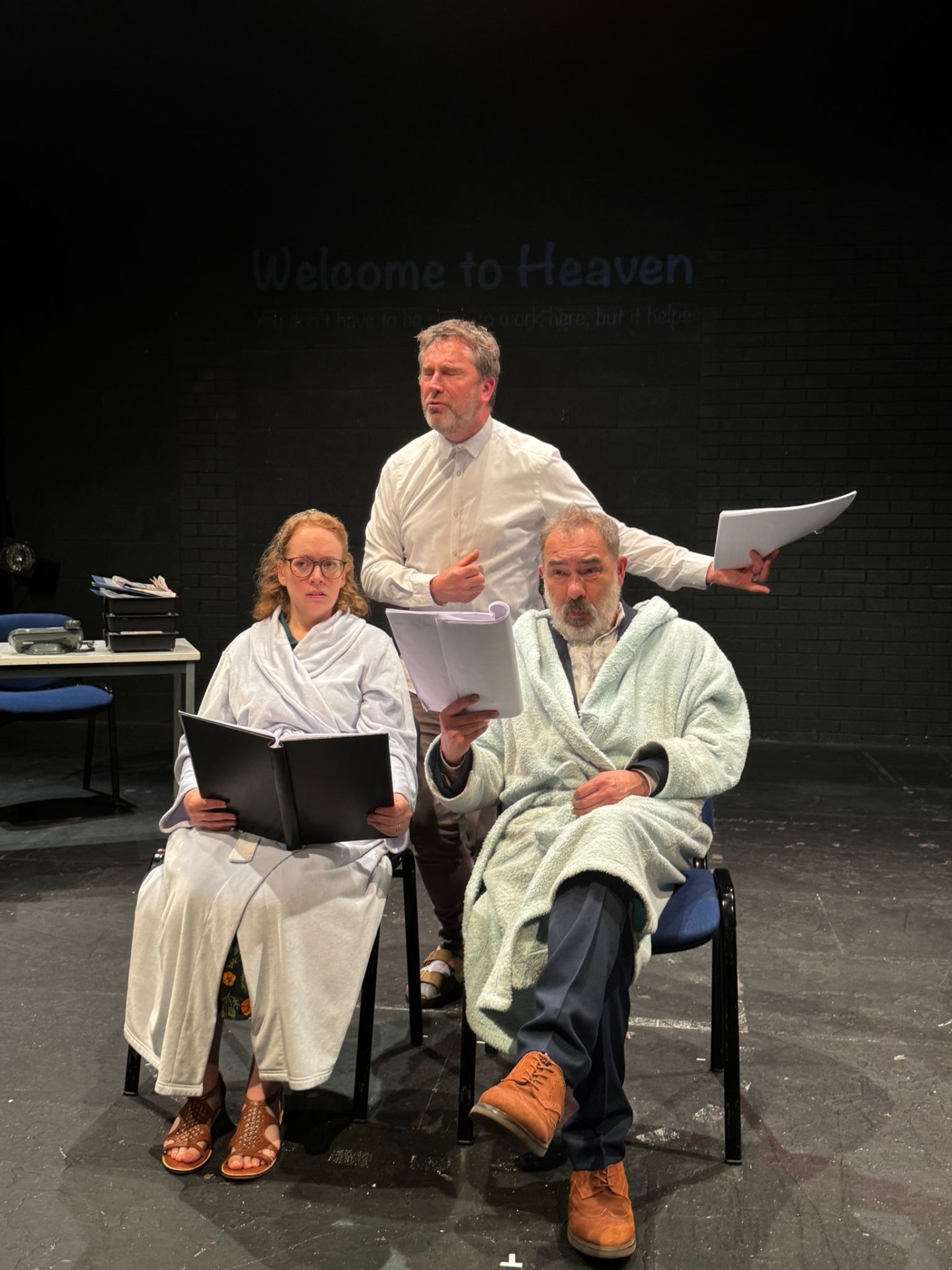 Amy Brown, Phil Mardlin & James Harrison in "The Good, The Bad and The Watsons" by Phil Butcher and Jenny Devaux - Stagewrite, March 2026 (Photo credit: Amy Matthews)